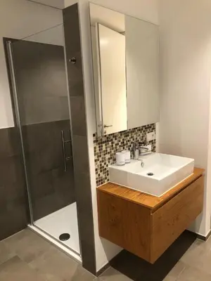 Ein Badezimmer in der Unterkunft Schickes Ferienappartement