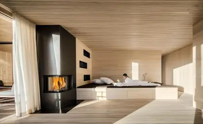 Ein Bett oder Betten in einem Zimmer der Unterkunft Ferienhaus Bergfrieden Laterns auf 1.170 m