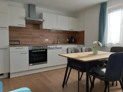 Küche/Küchenzeile in der Unterkunft Ferienwohnung Suppan