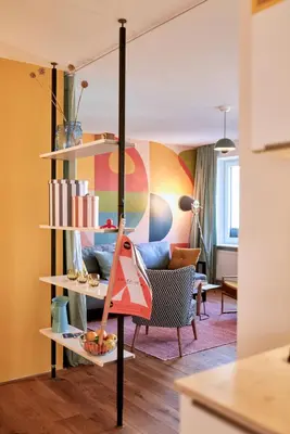 Ein Sitzbereich in der Unterkunft Rotes Haus Bregenz Pop-Up Wohnung