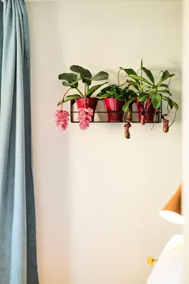 Ein Bett oder Betten in einem Zimmer der Unterkunft Rotes Haus Bregenz Pop-Up Wohnung