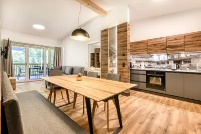 Küche/Küchenzeile in der Unterkunft Brandnerhus by A-Appartments