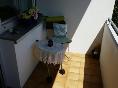 Ein Balkon oder eine Terrasse in der Unterkunft Kleine feine Wohnung in Toplage