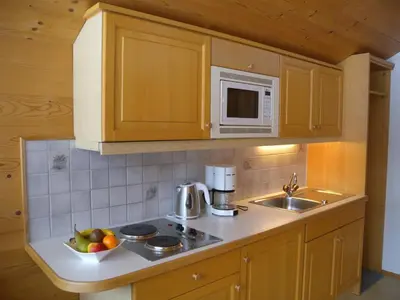 Küche/Küchenzeile in der Unterkunft Appartments Haus Monika