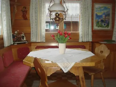 Ein Sitzbereich in der Unterkunft Apartment Sutterlüty