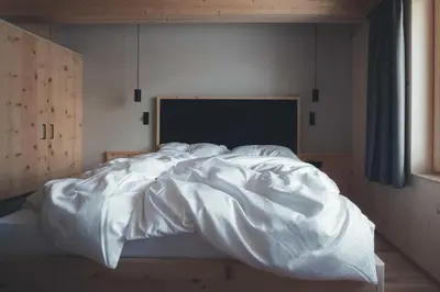 Ein Bett oder Betten in einem Zimmer der Unterkunft Die Lecherin