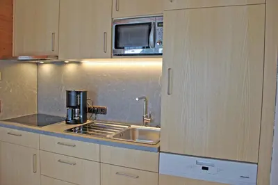 Küche/Küchenzeile in der Unterkunft Appartements Garni Drei Wannen