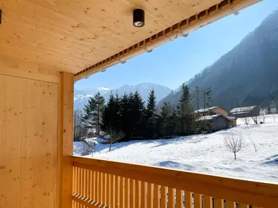 Ein allgemeiner Bergblick oder ein Berglick von der Ferienwohnung aus