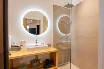 Ein Badezimmer in der Unterkunft am Greben Apartments eins - zwei - sechs - sieben