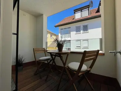 Ein Balkon oder eine Terrasse in der Unterkunft VINCENT Apartment Bregenz - mit Parkplatz
