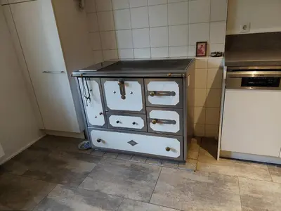 Küche/Küchenzeile in der Unterkunft Alte Mühle
