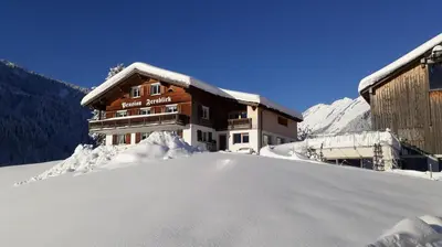 Fernblick Frühstückspension im Winter