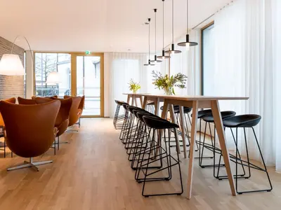 Ein Sitzbereich in der Unterkunft Das Flint