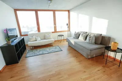 Ein Sitzbereich in der Unterkunft Gartenwohnung mit 3 Schlafzimmer in Klaus