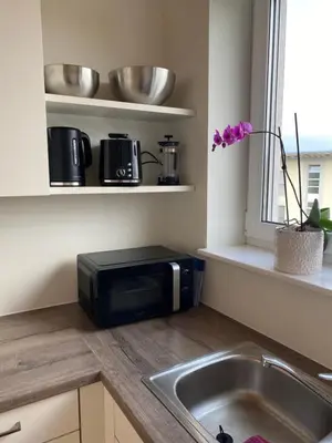 Küche/Küchenzeile in der Unterkunft Penthousewohnung mit fantastischem Ausblick und KLIMAANLAGE