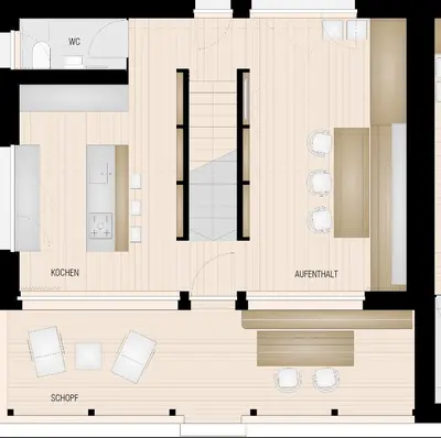 Grundriss der Unterkunft Tinn Naturchalet