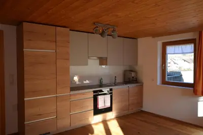 Küche/Küchenzeile in der Unterkunft Ferienwohnung Känzeleblick