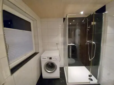 Ein Badezimmer in der Unterkunft Ferienwohnung an der Alfenz