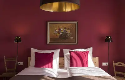 Ein Bett oder Betten in einem Zimmer der Unterkunft Ferienhaus Alpavera