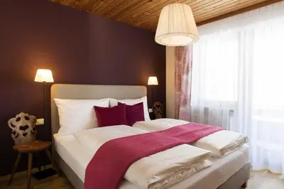 Ein Bett oder Betten in einem Zimmer der Unterkunft Ferienhaus Alpavera