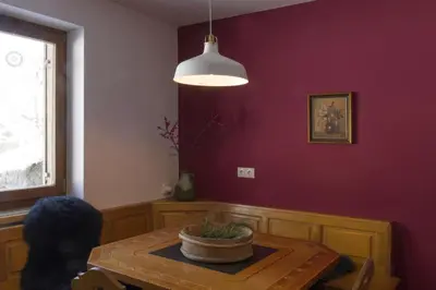Ein Sitzbereich in der Unterkunft Ferienhaus Alpavera
