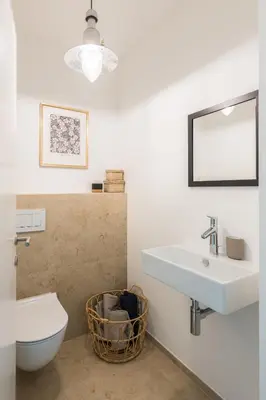 Ein Badezimmer in der Unterkunft Ferienwohnung Rosenstrasse