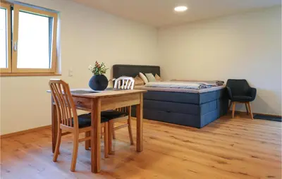 Ein Bett oder Betten in einem Zimmer der Unterkunft Ferienwohnung In Braz