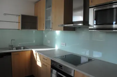 Küche/Küchenzeile in der Unterkunft RELAX Apartment mit Garten - Lifestyle am Bodensee, Fahrräder & Parkplatz inklusive