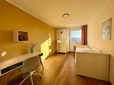 Ein Bett oder Betten in einem Zimmer der Unterkunft Apartment Popular