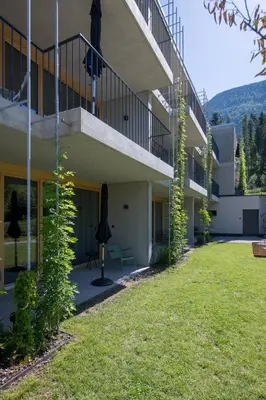 Ein allgemeiner Bergblick oder ein Berglick von der Ferienwohnung aus