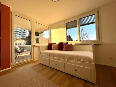 Ein Sitzbereich in der Unterkunft Apartment kleine Auszeit