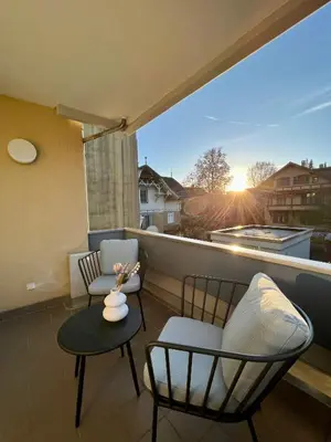 Ein Balkon oder eine Terrasse in der Unterkunft Apartment kleine Auszeit