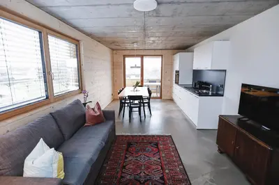 TV/Unterhaltungsangebot in der Unterkunft BOUTIQUE APARTMENTS LUSTENAU Nachhaltige Kühlung über Erdsonde und Fussbodenkühlung