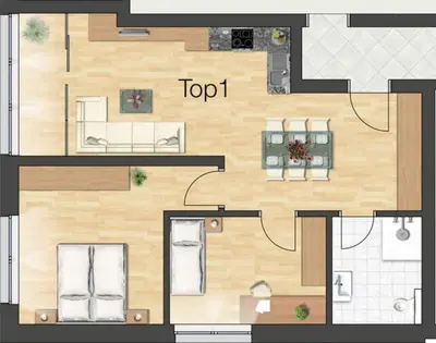 Grundriss der Unterkunft Faschina Apartment - Top 1