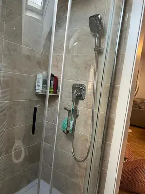 Ein Badezimmer in der Unterkunft Ferienwohnung Alpina