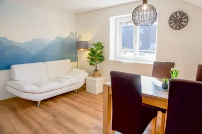 Ein Sitzbereich in der Unterkunft homy Central City Oasis in Dornbirn