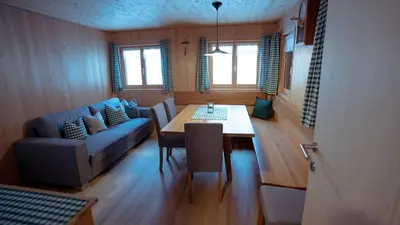 Ein Sitzbereich in der Unterkunft Ferienhaus Rimsgrund