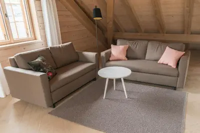 Ein Sitzbereich in der Unterkunft Haus Hof 30
