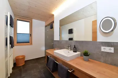 Ein Badezimmer in der Unterkunft Straußberghof